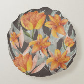 フラミンゴ装飾用クッション ラウンドクッション (裏面)