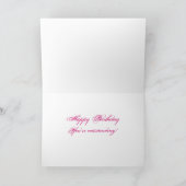 フラミンゴ誕生日カード カード (内部)