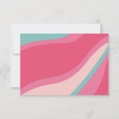 フラミンゴ誕生日パーティー – サンキューフラットノートカード サンキューカード (裏面)