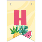 フラミンゴ誕生日パーティー-文章旗印バナー バンティングフラッグ (第2の旗)