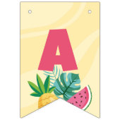 フラミンゴ誕生日パーティー-文章旗印バナー バンティングフラッグ (第3の旗)