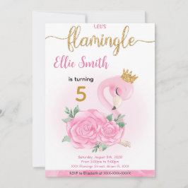 フラミンゴ誕生日招待状 招待状