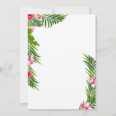 フラミンゴ誕生日招待状 招待状 (裏面)