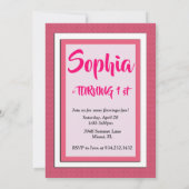 フラミンゴ誕生日 招待状 (裏面)