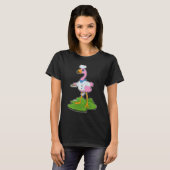 フラミンゴ調理鍋クッキング Tシャツ (正面フル)