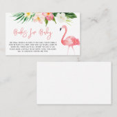 フラミンゴ赤ちゃんシャワーベビー 名刺 (正面/裏面)