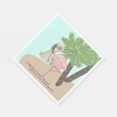 フラミンゴ赤ちゃんシャワー スタンダードランチョンナプキン (角)