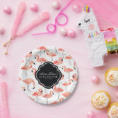 フラミンゴ赤ちゃんシャワー ペーパープレート (パーティー)