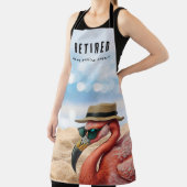 フラミンゴ退職したオンビーチハット&サングラス エプロン (インサイチュ)