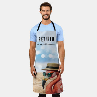 フラミンゴ退職したオンビーチハット&サングラス エプロン