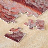 フラミンゴ退職したオンビーチハット&サングラス ジグソーパズル (側面)