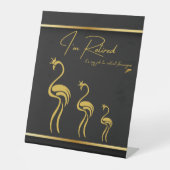 フラミンゴ退職したスを集めるのは私の仕事だ！ 台座サイン (正面)