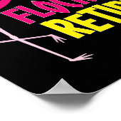 フラミンゴ退職した恋人の退職おもしろいパーティーギフト ポスター (角)