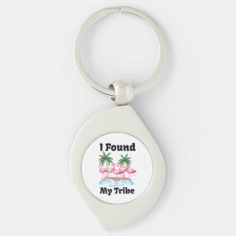 フラミンゴ部族の女子旅マッチング キーホルダー