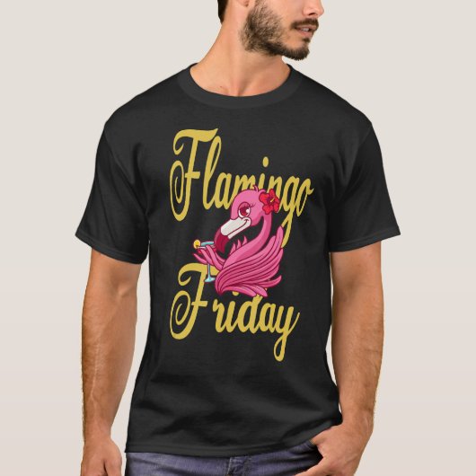 フラミンゴ金曜日1 Tシャツ (正面)