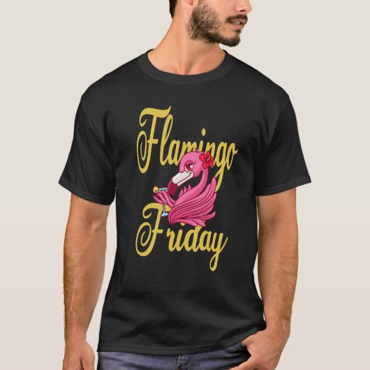 フラミンゴ金曜日1 Tシャツ (正面)