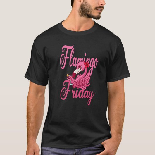 フラミンゴ金曜日1 Tシャツ (正面)
