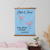 フラミンゴ鍵ウェストまたはバストゲイ目的地の結婚式 吊り下げ型タペストリー (寝室)