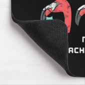 フラミンゴ顔マスク先生ライフソーシャル距離 マウスパッド (コーナー)