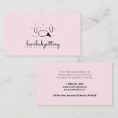 フラミンゴ顔閉じた目赤ちゃん動物ピンクかわいい 名刺 (正面/裏面)