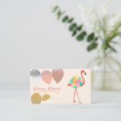 フラミンゴ風船のモダンイベント計画 名刺 (スタンド正面)