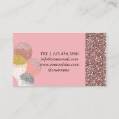 フラミンゴ風船のモダンイベント計画 名刺 (裏面)