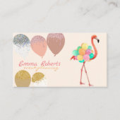 フラミンゴ風船のモダンイベント計画 名刺 (正面)