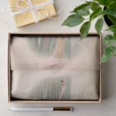 フラミンゴ飛んでいるバードエフエメラデクページ 薄葉紙 (ギフト)