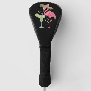 フラミンゴ飲むマルガリータおもしろいメキシカンポンチョ ゴルフヘッドカバー