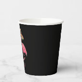 フラミンゴ飲むマルガリータおもしろいメキシカンポンチョ 紙コップ (左)