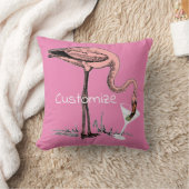 フラミンゴ飲むMartini Thunder_Cove クッション (ブランケット)
