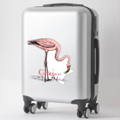フラミンゴ飲むMartini Thunder_Cove シール (スーツケース)