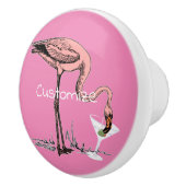 フラミンゴ飲むMartini Thunder_Cove セラミックノブ (右)