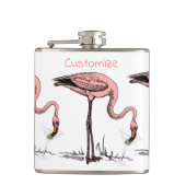 フラミンゴ飲むMartini Thunder_Cove フラスク (正面)
