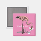 フラミンゴ飲むMartini Thunder_Cove マグネット (正面/裏面)