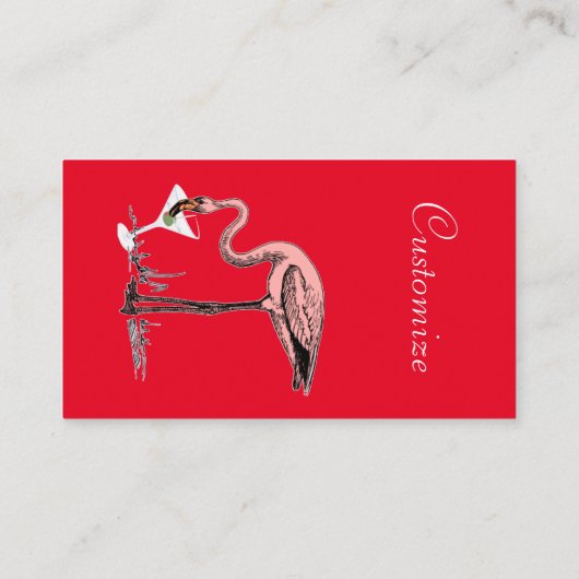 フラミンゴ飲むMartini Thunder_Cove 名刺 (裏面)