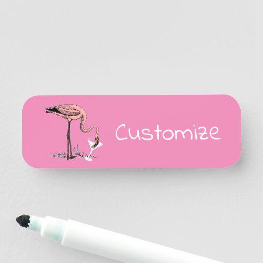 フラミンゴ飲むMartini Thunder_Cove 名札 (インサイチュ)