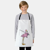 フラミンゴ魚釣りフィッシャー魚釣り棒 エプロン (着用した状態)