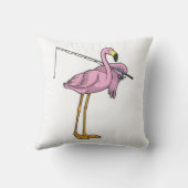 フラミンゴ魚釣りフィッシャー魚釣り棒 クッション (裏面)