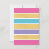 フラミンゴ鮮やかトロピカル誕生日プールパーティー 招待状 (裏面)