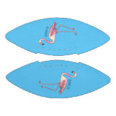 フラミンゴ鳥の漫画イラストレーション アメリカンフットボール (パネル)