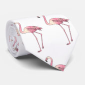 フラミンゴ鳥の漫画イラストレーション ネクタイ (ロール)