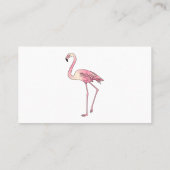 フラミンゴ鳥の漫画イラストレーション 名刺 (裏面)