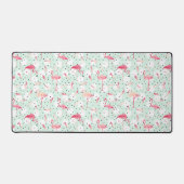 フラミンゴ鳥の羽 デスクマット (正面)