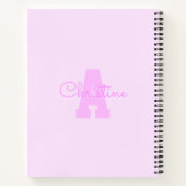 フラミンゴ1歳の誕生日ベビー ノートブック (裏面)