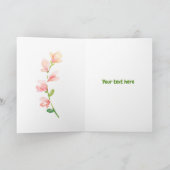 フラミンゴ1歳誕生日おめでとう カード (内部)