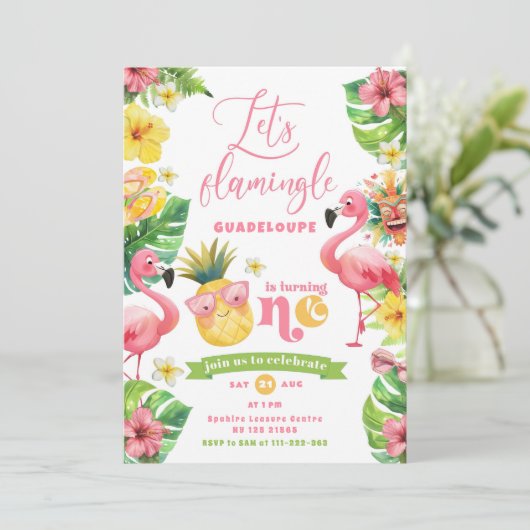 フラミンゴ1歳 招待状 (スタンド正面)