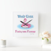 フラミンゴ2 スクエア壁時計 (ホーム)