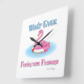 フラミンゴ2 スクエア壁時計 (傾斜)