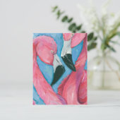 フラミンゴ2 ポストカード (スタンド正面)